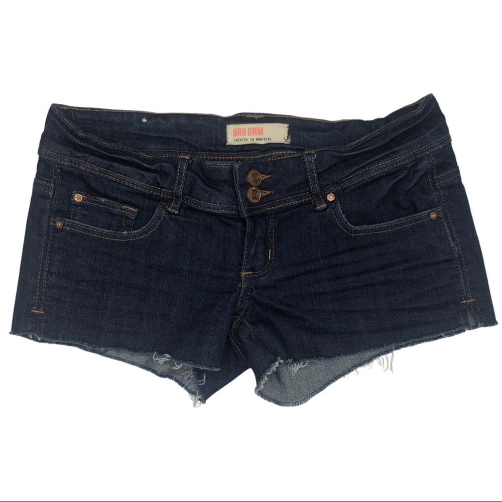 Raw Edge Cut-Off Jean Shorts Size 1